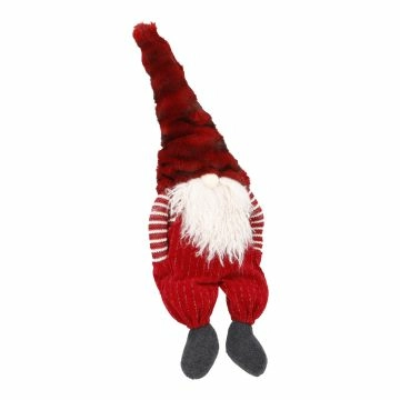 Deko-Wichtel mit Hosentaschen, rot, 66 cm