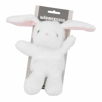 Wärmekissen Tier, Hase/weiß, flauschig