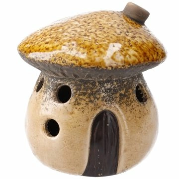 LED-Pilz Haus, gelb, 13 cm