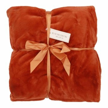 Decke Cozy, dunkelorange, 130 x 170 cm