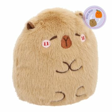 Wende-Kuscheltier, Capybara/Orange, 12 cm