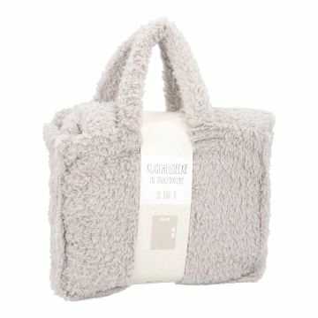 Kuscheldecke inkl. Tasche, grau, 130 x 160 cm