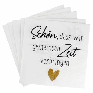 Serviette Spruch/Gäste, Zeit verbringen, 20 Stück