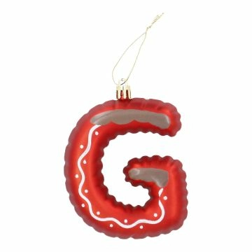 Anhänger Buchstabe, G/rot, 10 cm