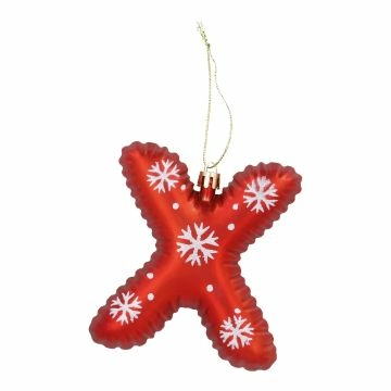 Anhänger Buchstabe, X/rot, 10 cm