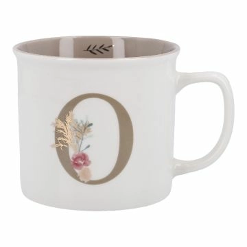 Becher Buchstabe/Blumen, O, 390 ml