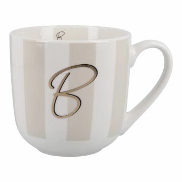 Becher Buchstabe/Streifen/breit, B, 450 ml