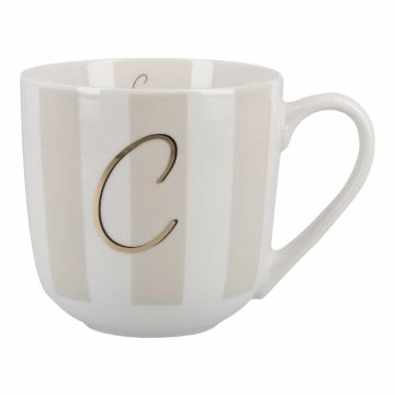 Becher Buchstabe/Streifen/breit, C, 450 ml