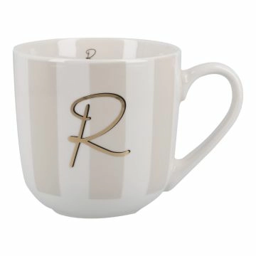 Becher Buchstabe/Streifen/breit, R, 450 ml