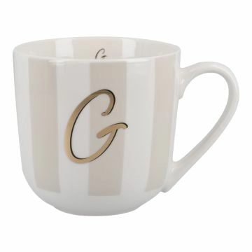 Becher Buchstabe/Streifen/breit, G, 450 ml