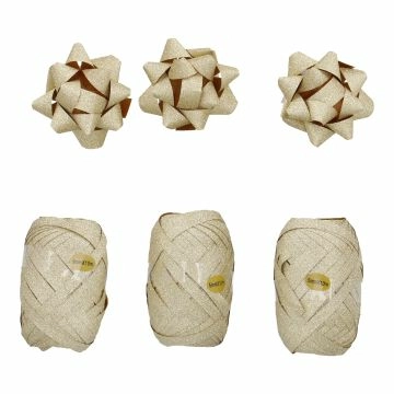 Geschenkband-Set Glitter, gold, 6-teilig