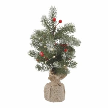 LED-Tannenbaum mit Beeren, 34 cm
