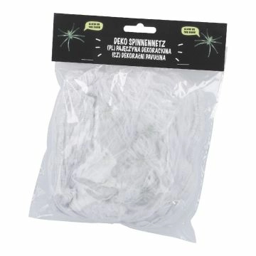 Deko-Spinnennetz, weiß/Glow in the dark Spinnen