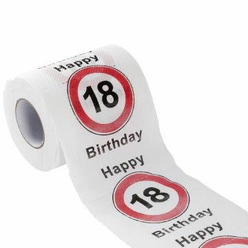 Toilettenpapier Birthday, 18 Jahre, 24 Meter