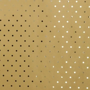 Geschenkpapier Punkte, gold/gold, 2 m