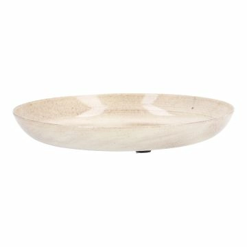 Deko-Schale mit Rand, beige, 15 x 2 cm
