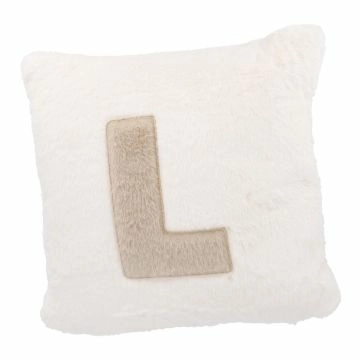 Kissen Buchstabe, L/creme, 30 x 30 cm