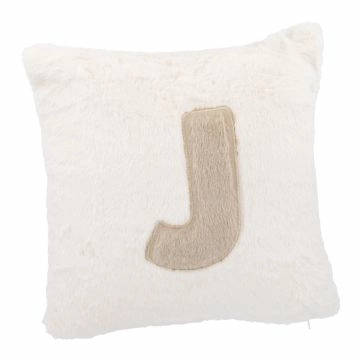 Kissen Buchstabe, J/creme, 30 x 30 cm