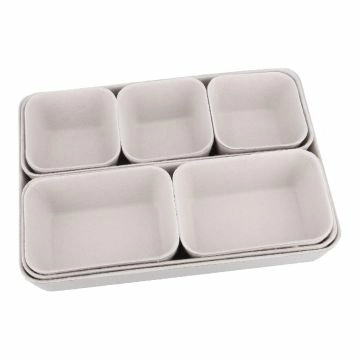 8er Set Filz-Korb, beige