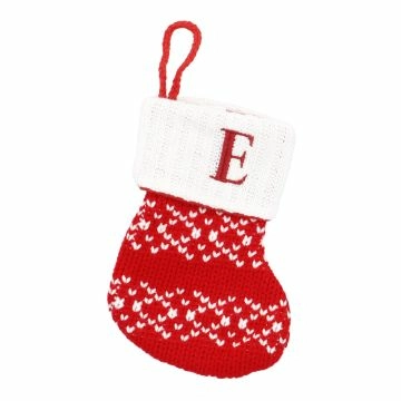 Nikolausstiefel Buchstabe, weiß, E, 18 cm