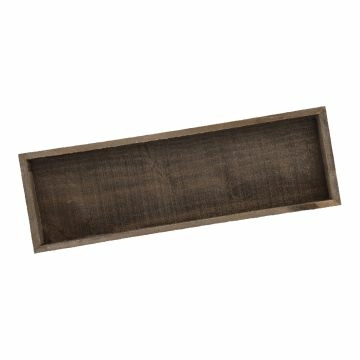 Holzschale, eckig/dunkelbraun, 40 x 13 cm