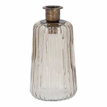 Kerzenständer Muster-Flasche, Streifen/längs, 14.5 cm