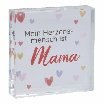 Deko-Würfel Mama, Herzensmensch, 8 x 8 cm