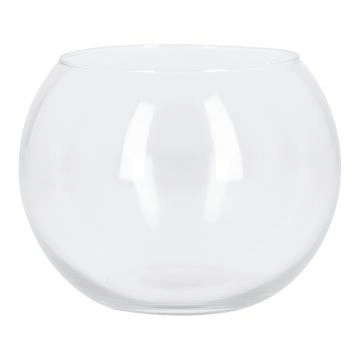 Glas-Kugelvase, klar, 15 x 12 cm