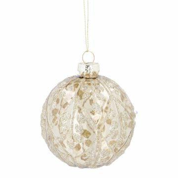 Kugel Ranken, gold/transparent, 8 cm