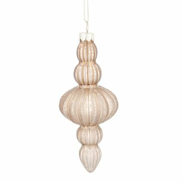 Anhänger Ornament/Gotik, champagner, 16 cm