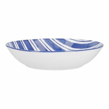 Pastateller Bali, Streifen/blau, 20 cm