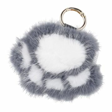 Taschenanhänger Pfote, grau