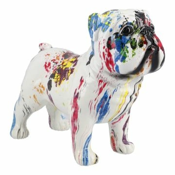 Deko-Hund Color, weiß/bunt, 21 x 7.5 x 16.5 cm