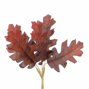 Deko-Stecker Blätter, weinrot, 22 cm
