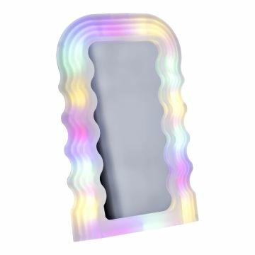 LED-Spiegel Welle, bunt, 40 cm