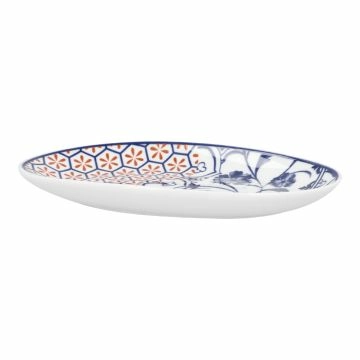 Schale Eva, Blumenmuster/oval, 22 x 12.7 x 2.3 cm