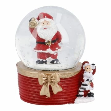 Schneekugel Figur, Weihnachtsmann/Tanne, 4.5 x 6 cm