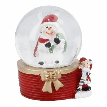 Schneekugel Figur, Schneemann/Sack, 4.5 x 6 cm