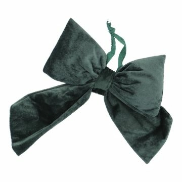 Deko-Schleife Samt, hängend/grün, 23 cm