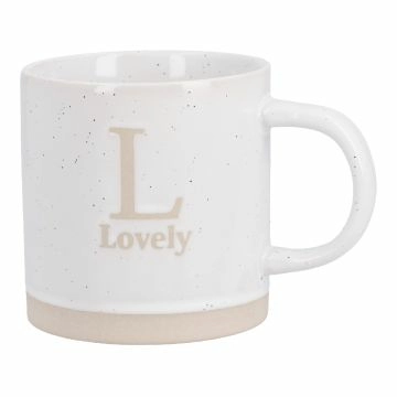 Becher Buchstabe/Feeling, Lovely, 380 ml