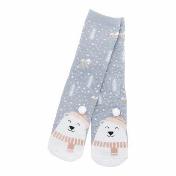 Anti-Rutschsocken Xmas, Eisbär hellblau, Größe 36 - 41