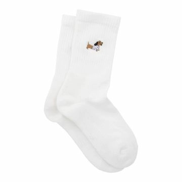 Socken Stick-Motiv, Dackel/blau, Größe 35-42