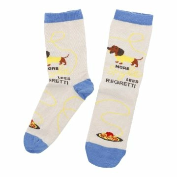 Socken Dackel mit Nudel, blau, Größe 35 - 42