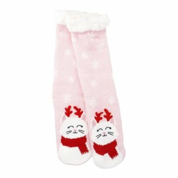 Norweger Socken Xmas, Katze/rosa, Größe 35-42