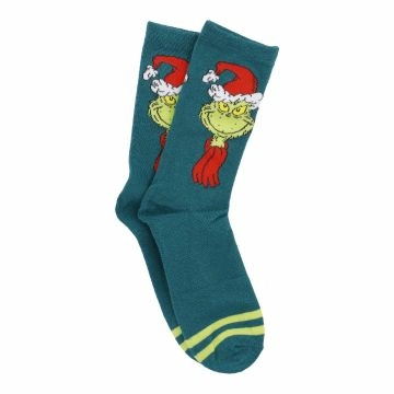 Weihnachtssocken Grinch, Kopf/d-grün, Größe 43-46