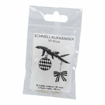 Kugelaufhänger, gold, 50 Stück