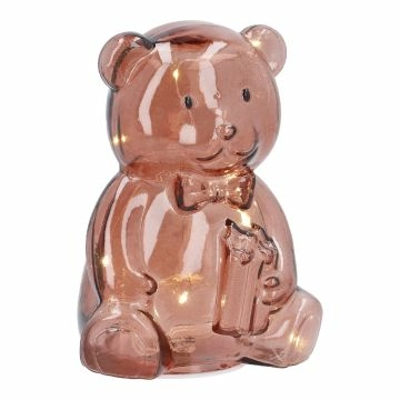 Licht-Teddy, pink, 16 cm