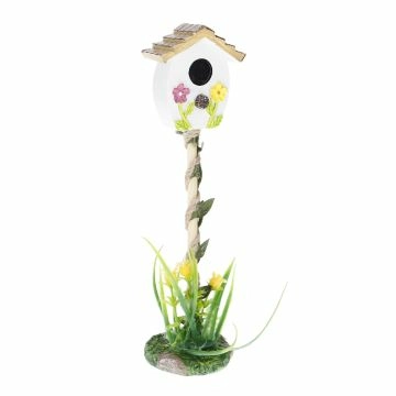 Deko-Vogelhaus, weiß, 19 cm