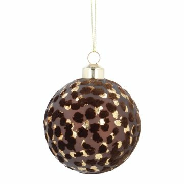 Kugel Leo, dunkelbraun, 8 cm
