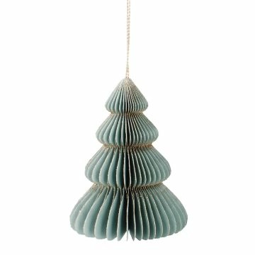 Anhänger Wabe, Tannenbaum, mintgrün/rund, 10 cm